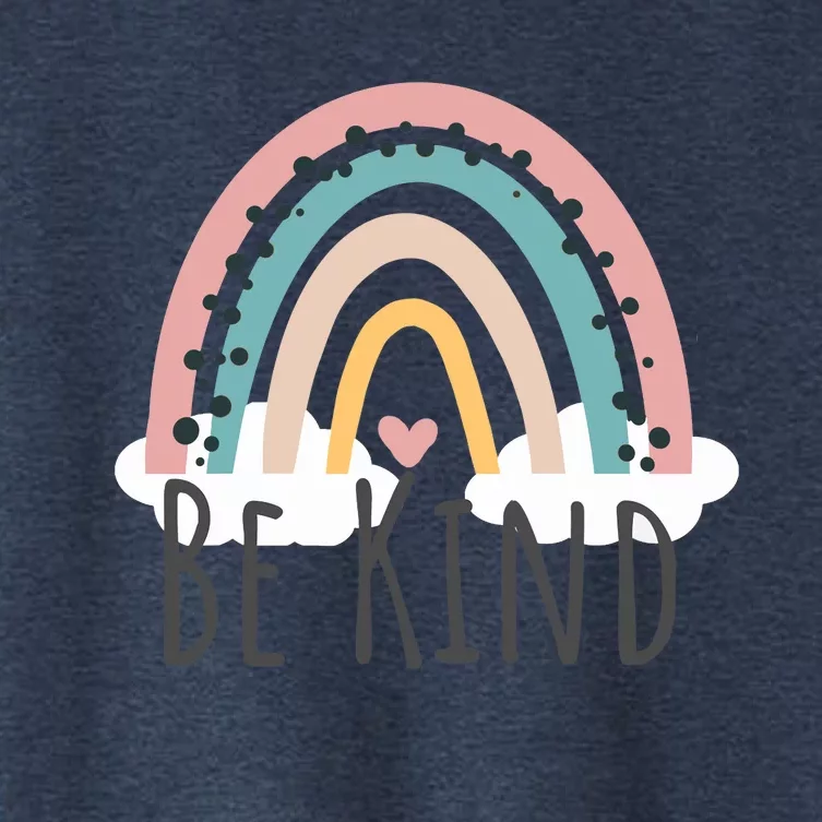 Be Kind Cute Rainbow Positive Quotes Inspirational Women's Crop Top Tee