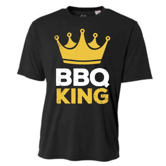 Bbq King Chef Dad Meaningful Gift Cooling Performance Crew T-Shirt