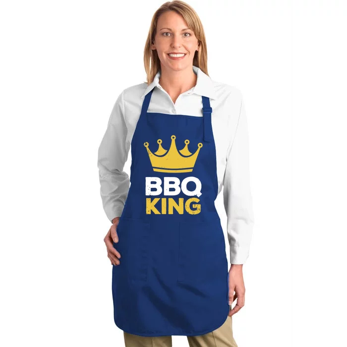 Bbq King Chef Dad Meaningful Gift Full-Length Apron With Pocket