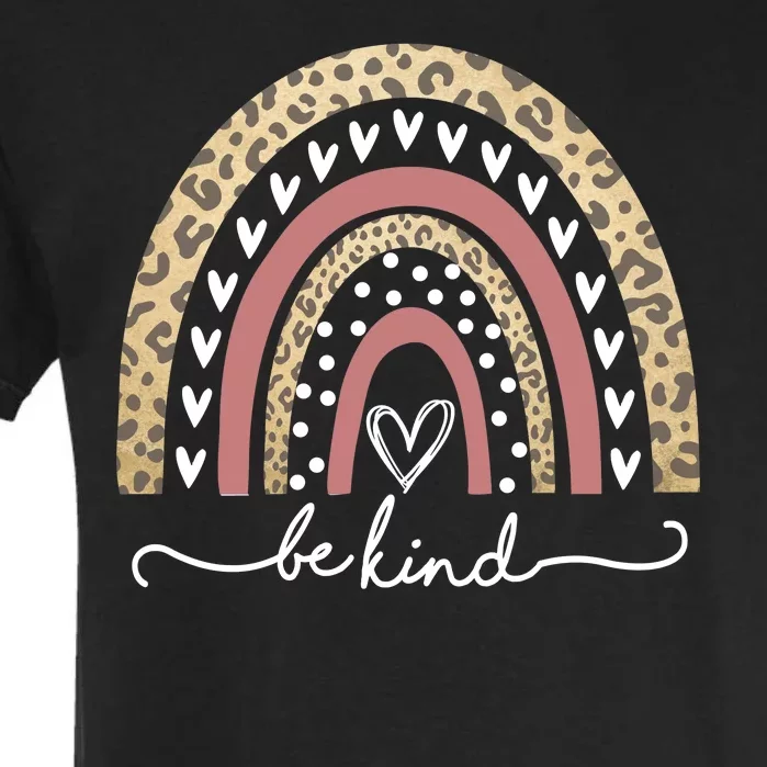 Be Kind Cute Leopard Rainbow Garment-Dyed Heavyweight T-Shirt