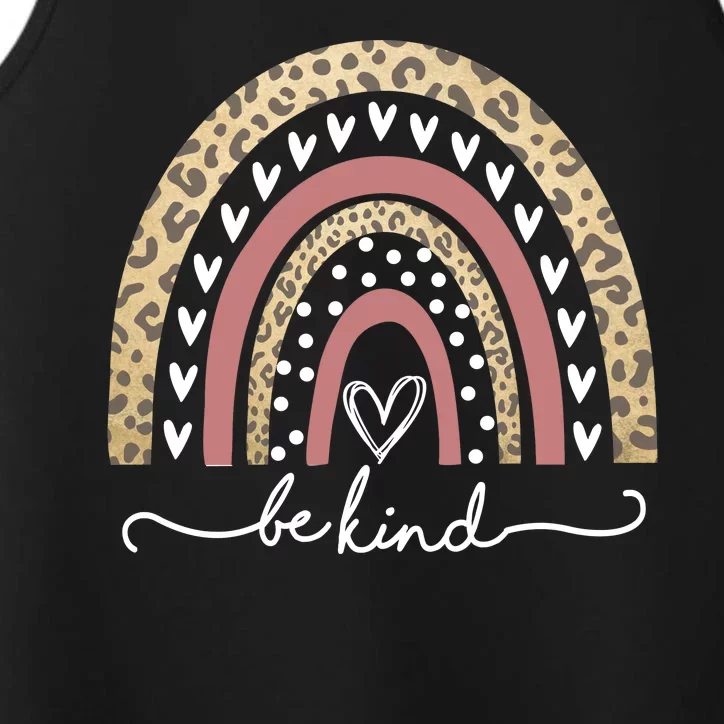 Be Kind Cute Leopard Rainbow Performance Tank