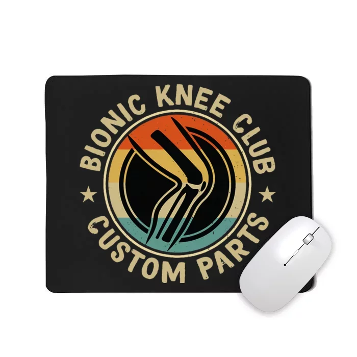 Bionic Knee Club Custom Parts Bones Funny Knee Replacement Mousepad