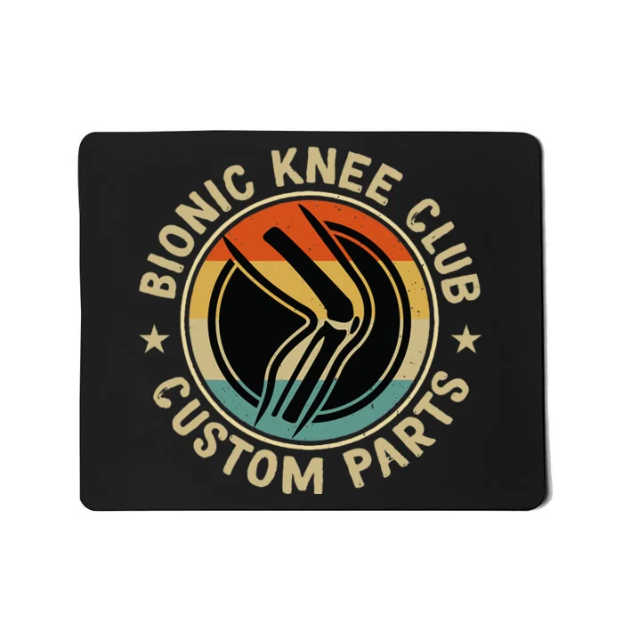 Bionic Knee Club Custom Parts Bones Funny Knee Replacement Mousepad