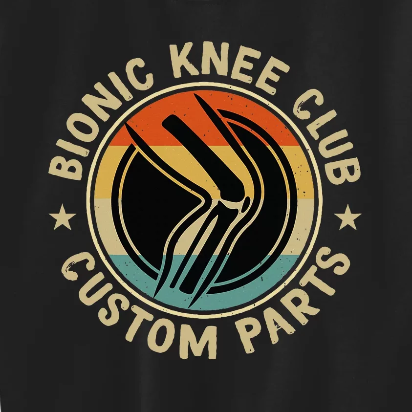 Bionic Knee Club Custom Parts Bones Funny Knee Replacement Kids Sweatshirt