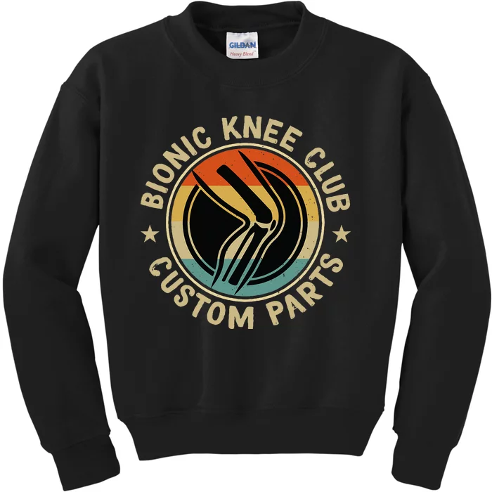 Bionic Knee Club Custom Parts Bones Funny Knee Replacement Kids Sweatshirt