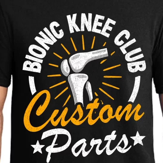 Bionic Knee Club Custom Parts Surgery Funny Knee Replacet Gift Pajama Set