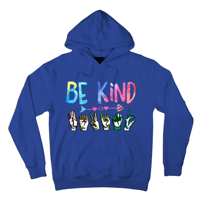 Be Kind Cute Asl American Sign Language Gift Meaningful Gift Hoodie