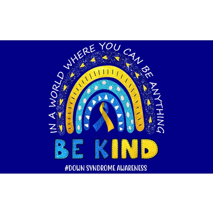 Be Kind Down Syndrome Awareness Rainbow Bumper Sticker