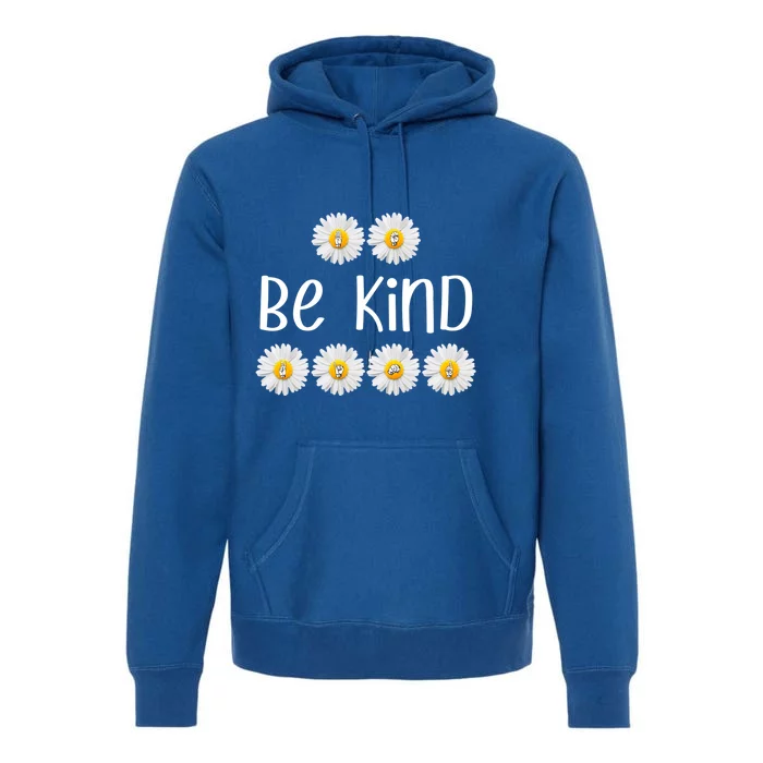 Be Kind Daisy American Hand Sign Language Asl Funny Gift Premium Hoodie