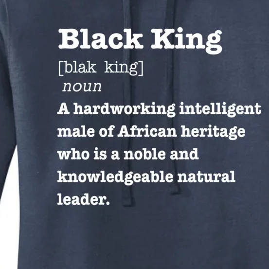 Black King Definition Cool Gift African Pride Melanin Educated Women's Pullover Hoodie