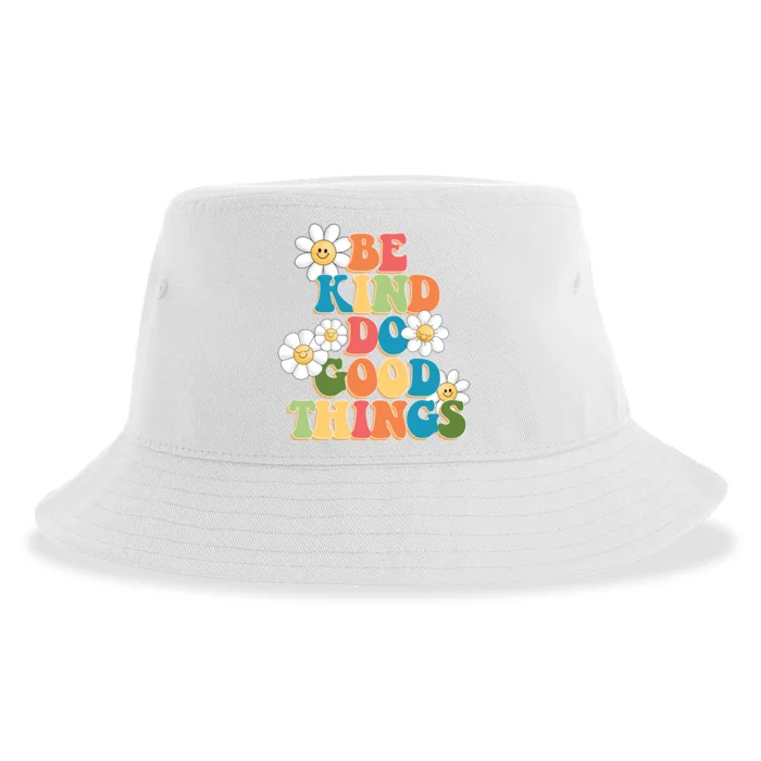 Be Kind Do Good Things Positive Quote Sustainable Bucket Hat