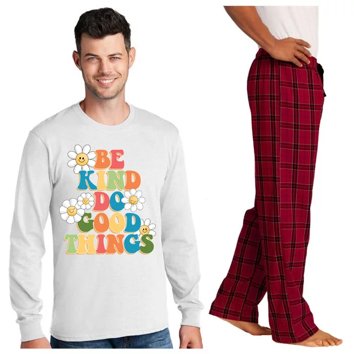 Be Kind Do Good Things Positive Quote Long Sleeve Pajama Set