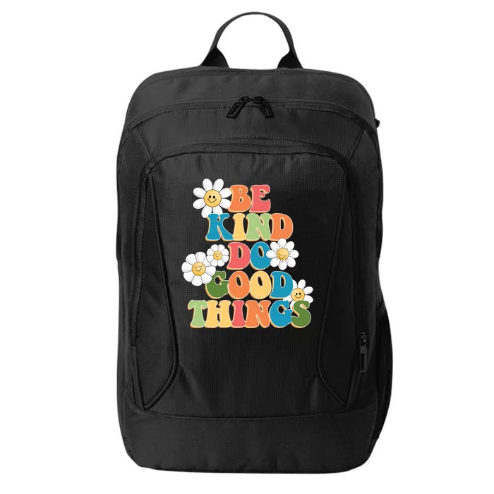 Be Kind Do Good Things Retro Sunflower City Backpack