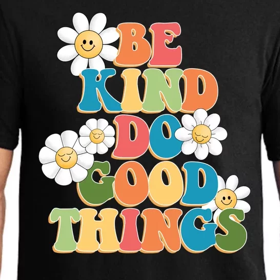 Be Kind Do Good Things Retro Sunflower Pajama Set