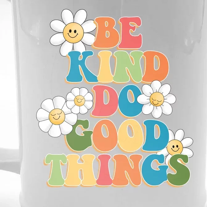 Be Kind Do Good Things Retro Sunflower Front & Back Beer Stein