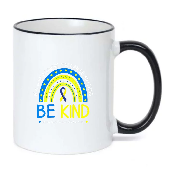 Be Kind Down Syndrome Awareness October Teacher Women Gift Black Color Changing Mug