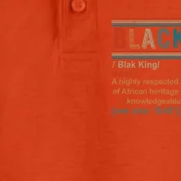 Black King Definition African American Christmas Fathers Day Gift Dry Zone Grid Performance Polo