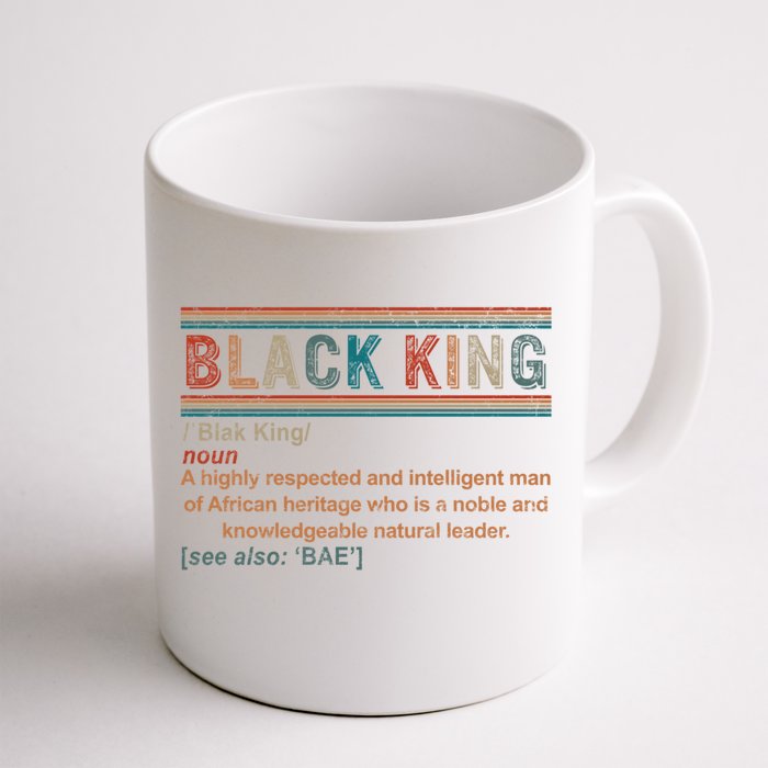 Black King Definition African American Christmas Fathers Day Gift Front & Back Coffee Mug