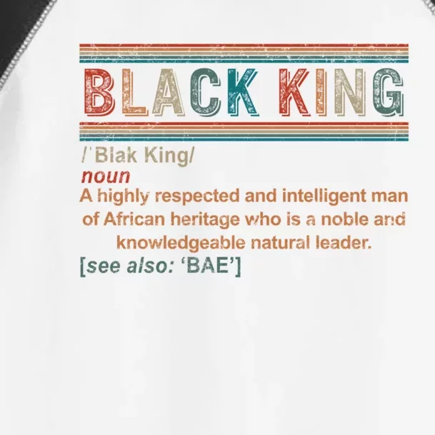 Black King Definition African American Christmas Fathers Day Gift Toddler Fine Jersey T-Shirt