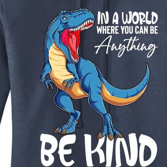 Be Kind Dinosaur T Rex Stop Bullying Unity Day Wear Orange Women's Pullover Hoodie