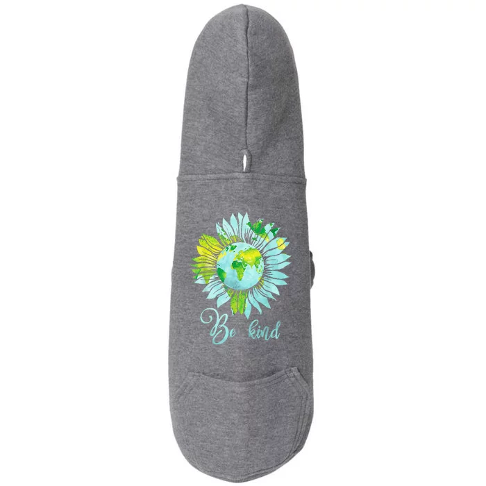 Be Kind Daisy Earth Hippie Flower Child Doggie 3-End Fleece Hoodie