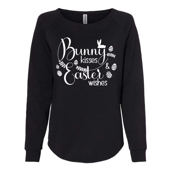 Bunny Kisses Easter Wishes Womens California Wash Sweatshirt