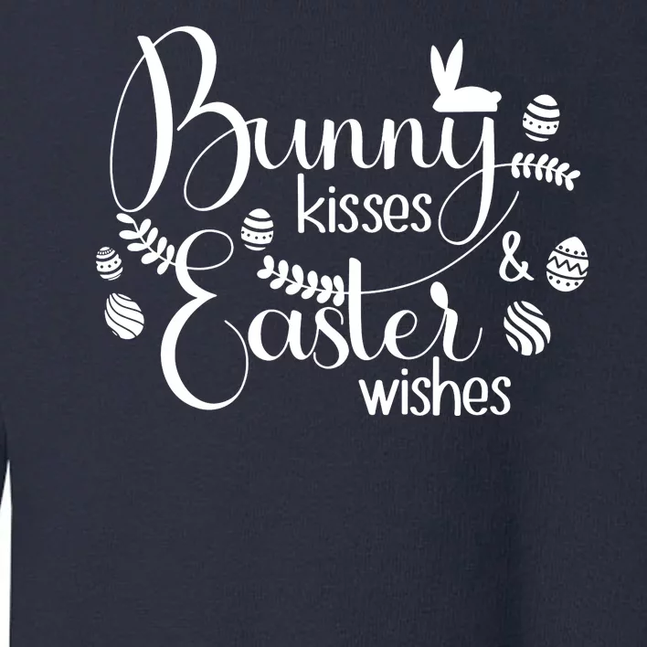 Bunny Kisses Easter Wishes Toddler Sweatshirt