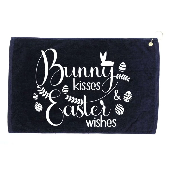 Bunny Kisses Easter Wishes Grommeted Golf Towel