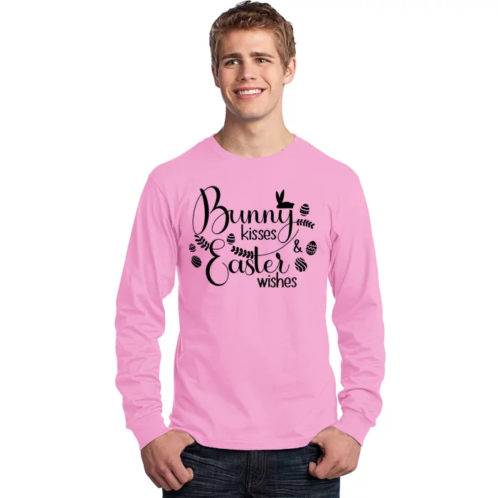 Bunny Kisses Easter Wishes Long Sleeve Shirt