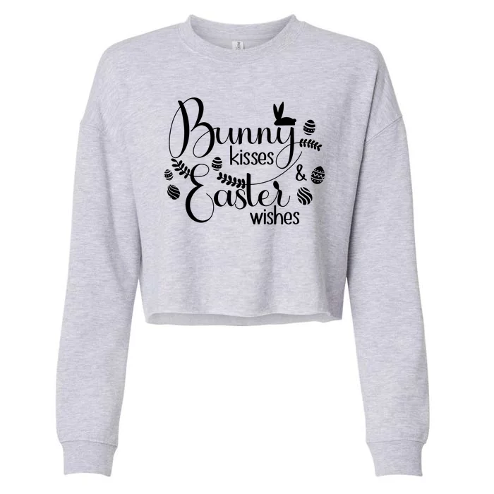 Bunny Kisses Easter Wishes Cropped Pullover Crew