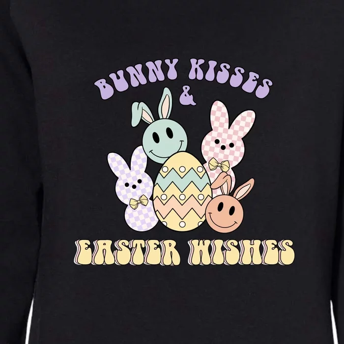 Bunny Kisses & Easter Wishes Retro Easter Day Womens California Wash Sweatshirt