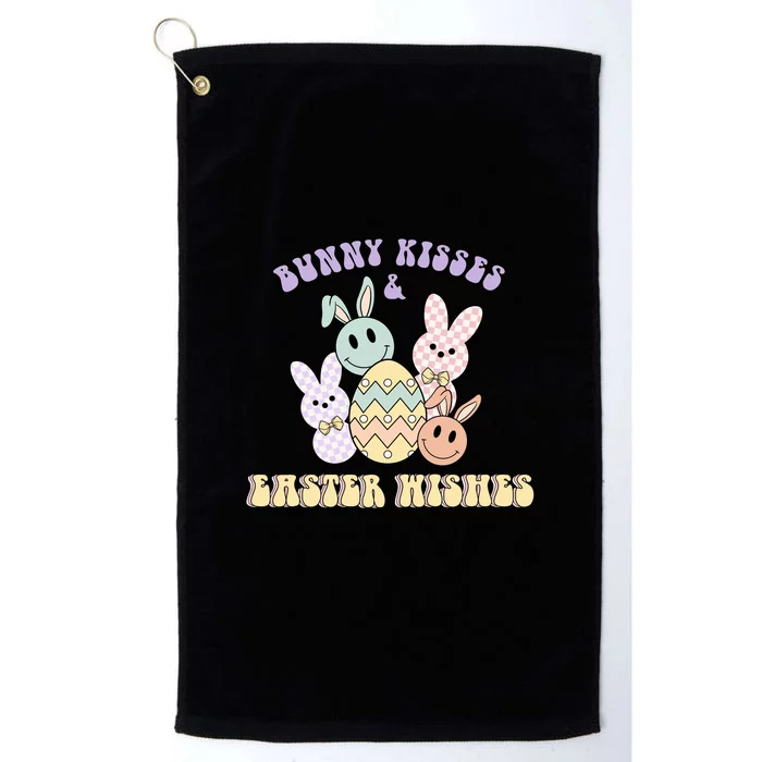 Bunny Kisses & Easter Wishes Retro Easter Day Platinum Collection Golf Towel