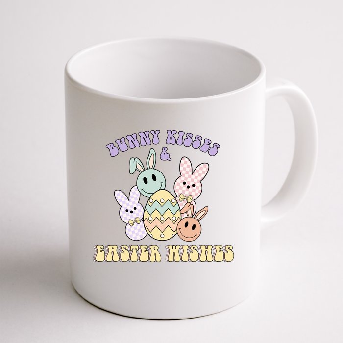 Bunny Kisses & Easter Wishes Retro Easter Day Front & Back Coffee Mug