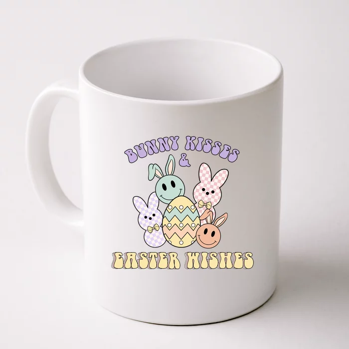 Bunny Kisses & Easter Wishes Retro Easter Day Front & Back Coffee Mug