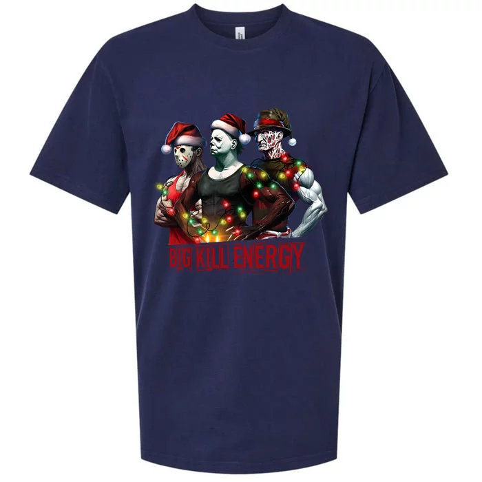 Big Kill Energy Merry Creepmas Slasher Christmas Myers Voorhees Krueger Sueded Cloud Jersey T-Shirt