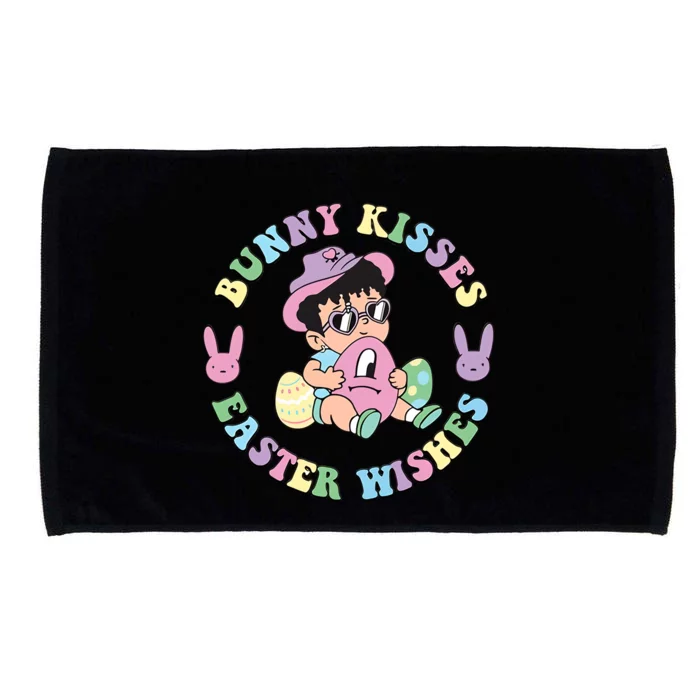 Bunny Kisses Easter Wishes Happy Easter Bad Fun Bunny Easter Day Microfiber Hand Towel