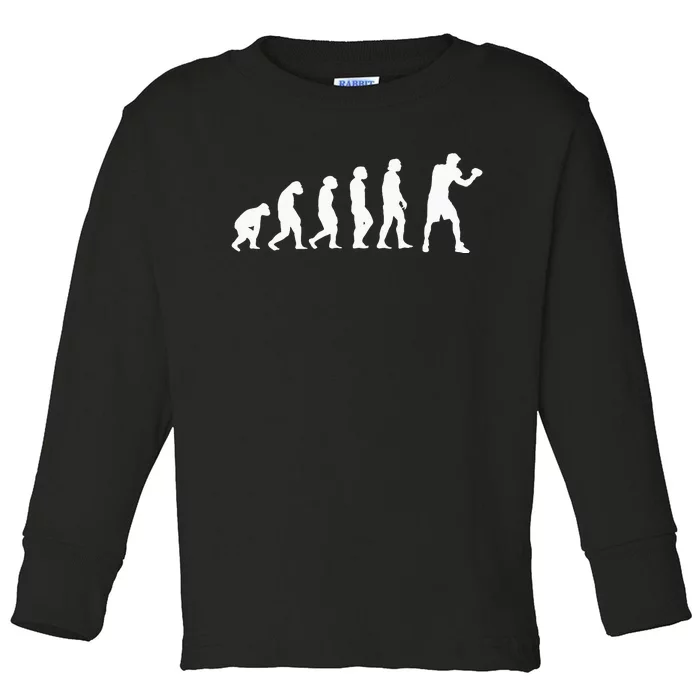 Boxing Kickboxing Evolution Boxing Fight Boxer Toddler Long Sleeve Shirt