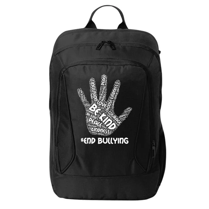 Be Kind #End Bullying Word Art Hand City Backpack