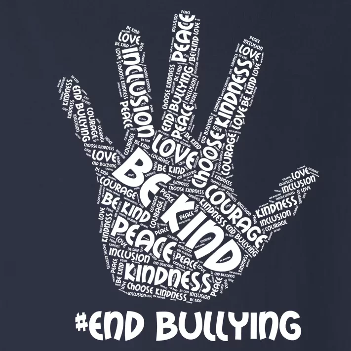 Be Kind #End Bullying Word Art Hand Toddler Long Sleeve Shirt