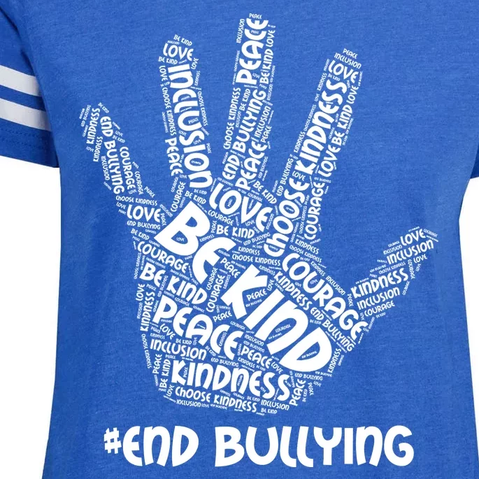 Be Kind #End Bullying Word Art Hand Enza Ladies Jersey Football T-Shirt