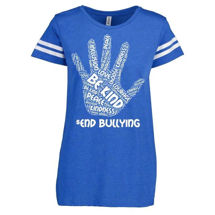 Be Kind #End Bullying Word Art Hand Enza Ladies Jersey Football T-Shirt