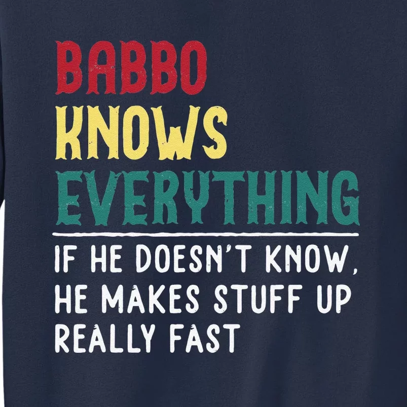 Babbo Know Everything Father Day Gift For Babbo Sweatshirt