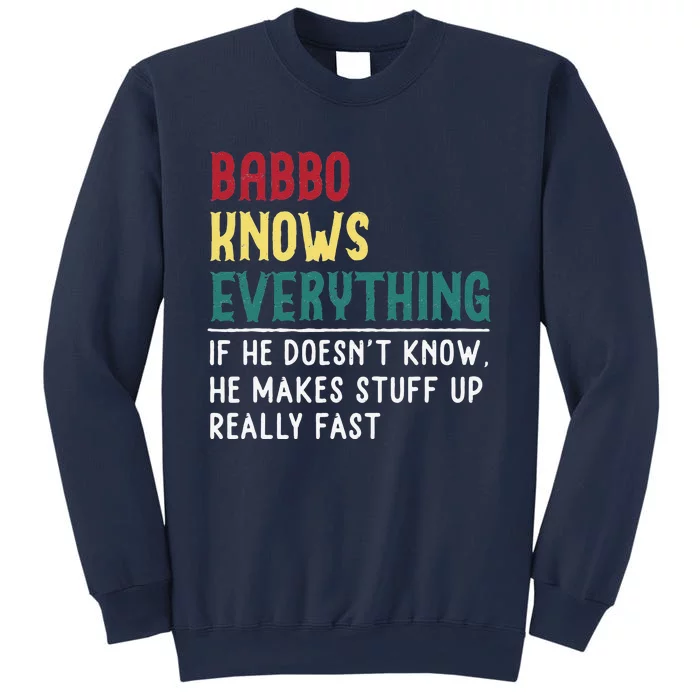 Babbo Know Everything Father Day Gift For Babbo Sweatshirt