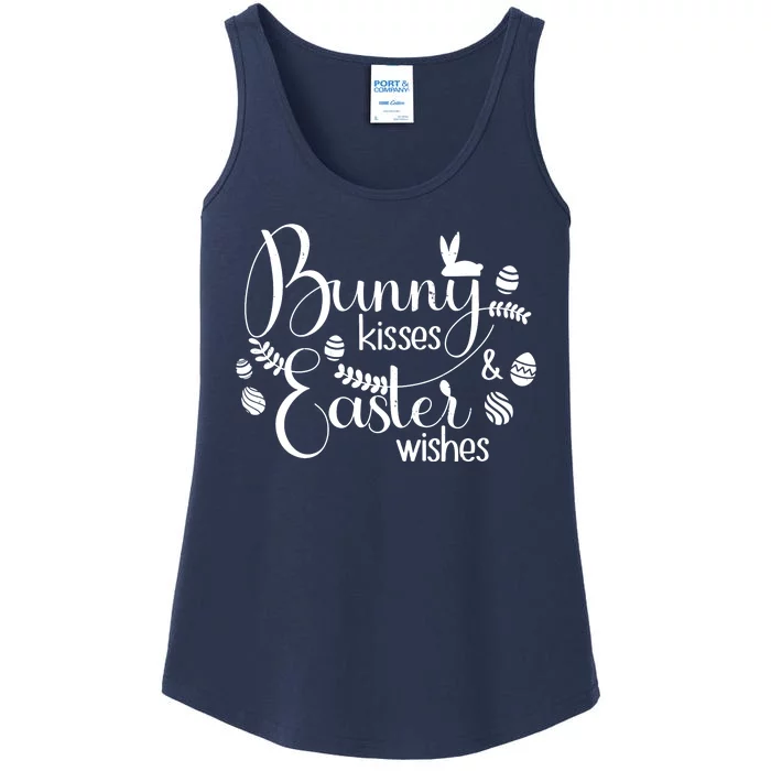 Bunny Kisses Easter Wishes Ladies Essential Tank