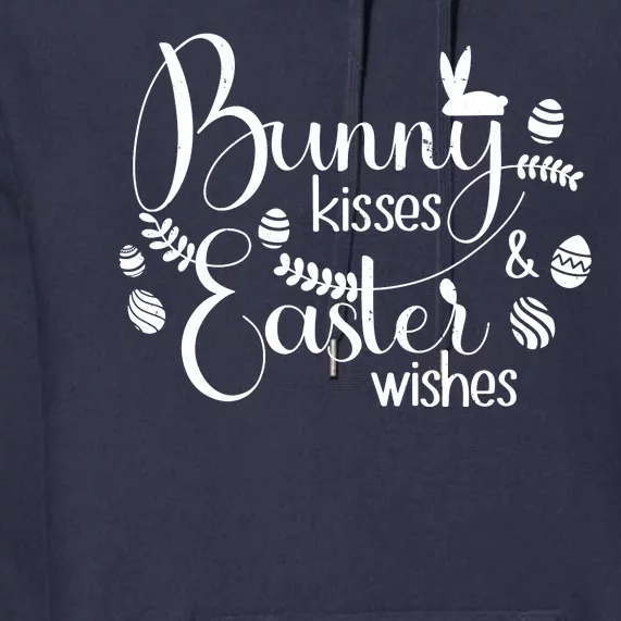 Bunny Kisses Easter Wishes Premium Hoodie