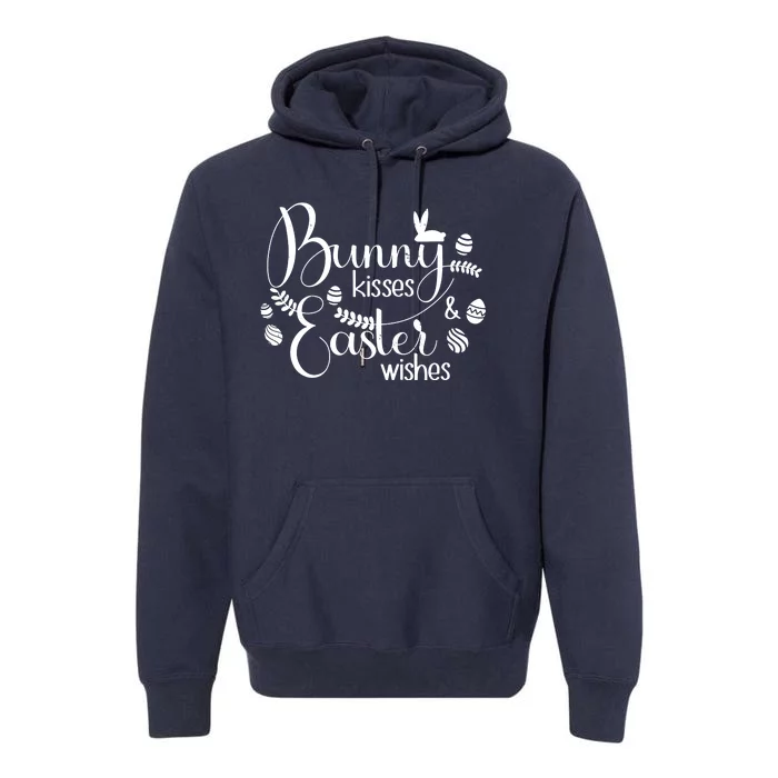 Bunny Kisses Easter Wishes Premium Hoodie