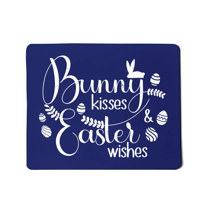 Bunny Kisses Easter Wishes Mousepad