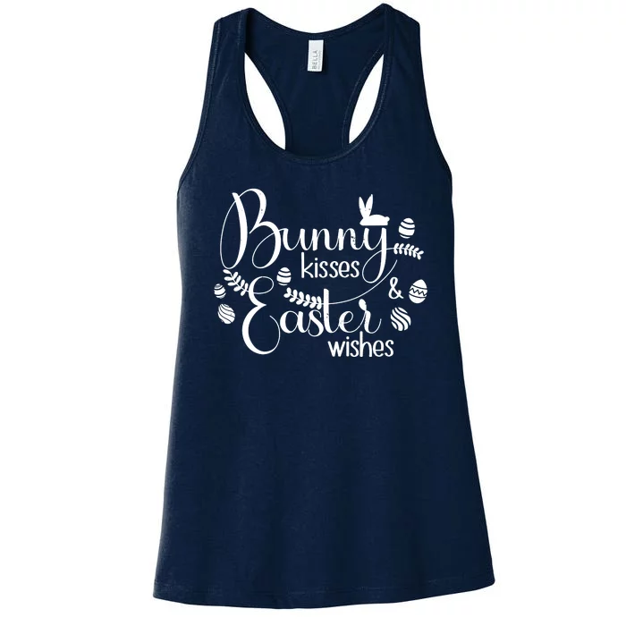 Bunny Kisses Easter Wishes Women's Racerback Tank