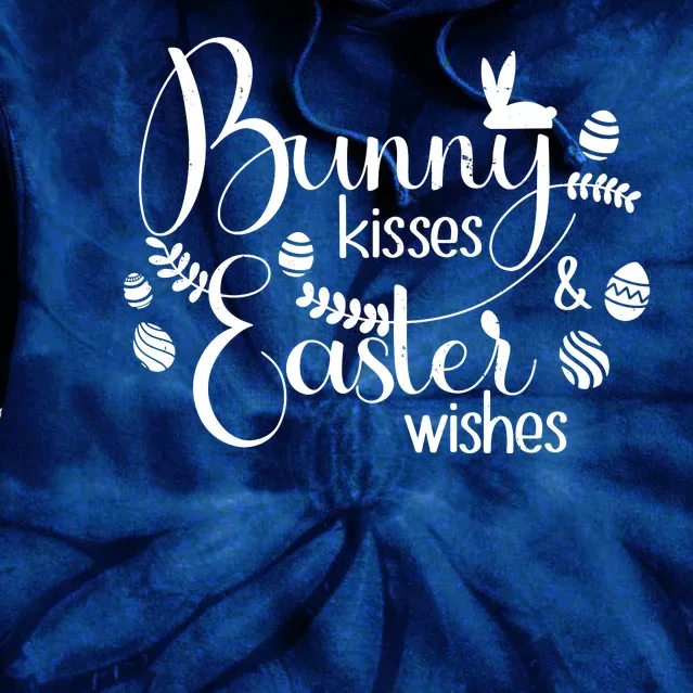 Bunny Kisses Easter Wishes Tie Dye Hoodie