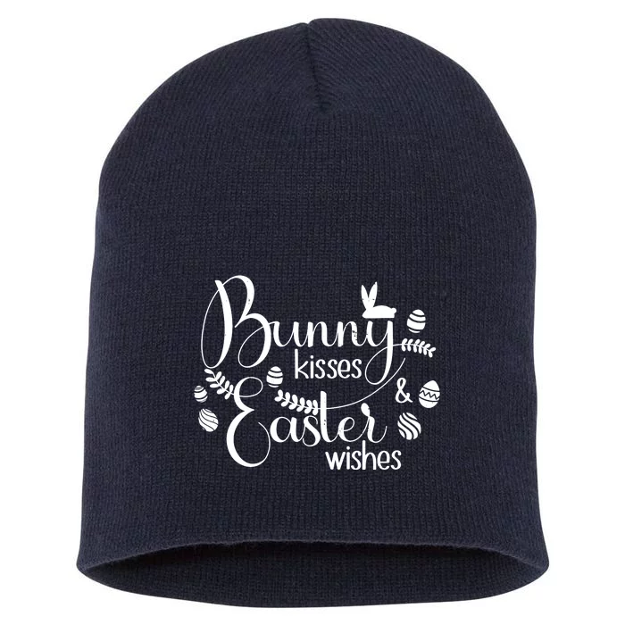 Bunny Kisses Easter Wishes Short Acrylic Beanie